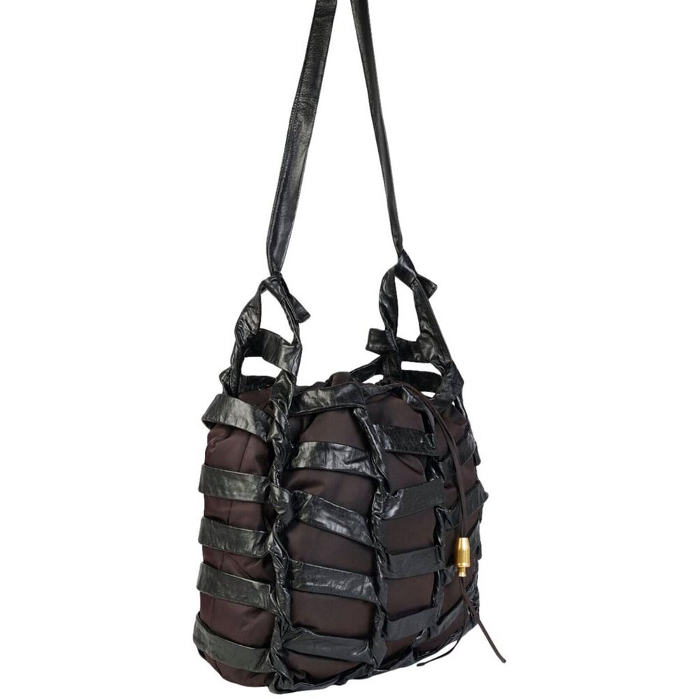 Bottega Veneta Brown Large Tape Bucket Bag